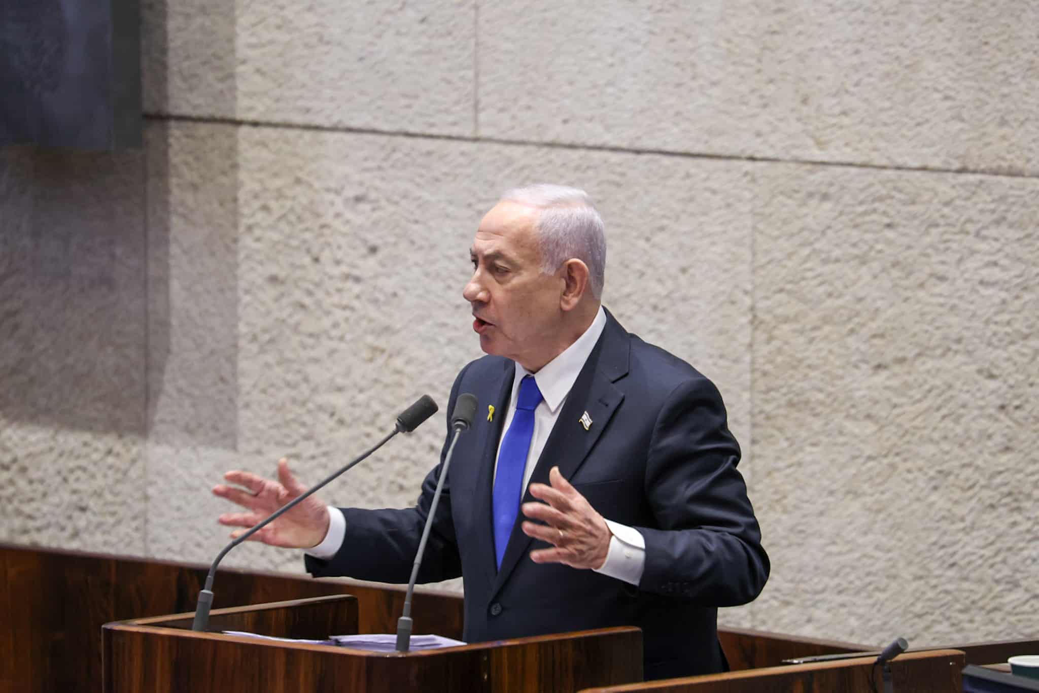 ראש הממשלה בנימין נתניהו בכנסת.