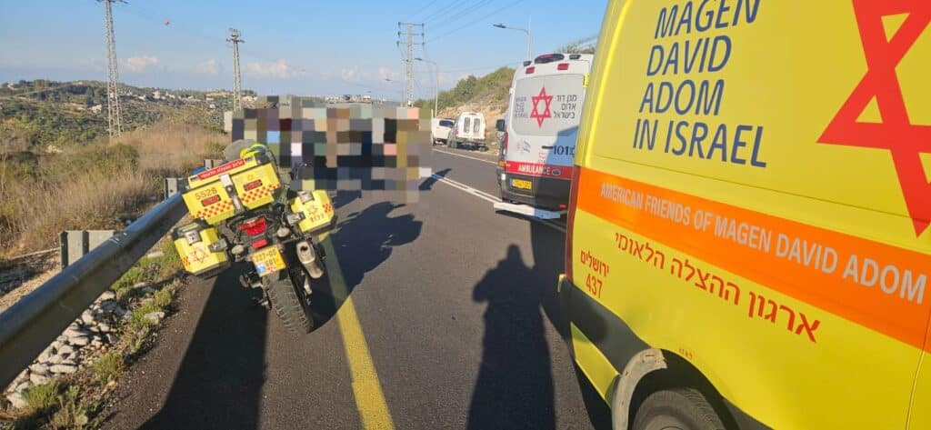 זירת הפיגוע בבנימין. צילום: תיעוד מבצעי מד"א