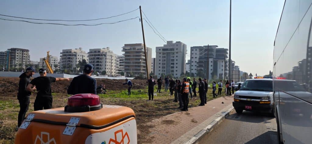 הזירה בעפולה. צילום: דוברות איחוד הצלה
