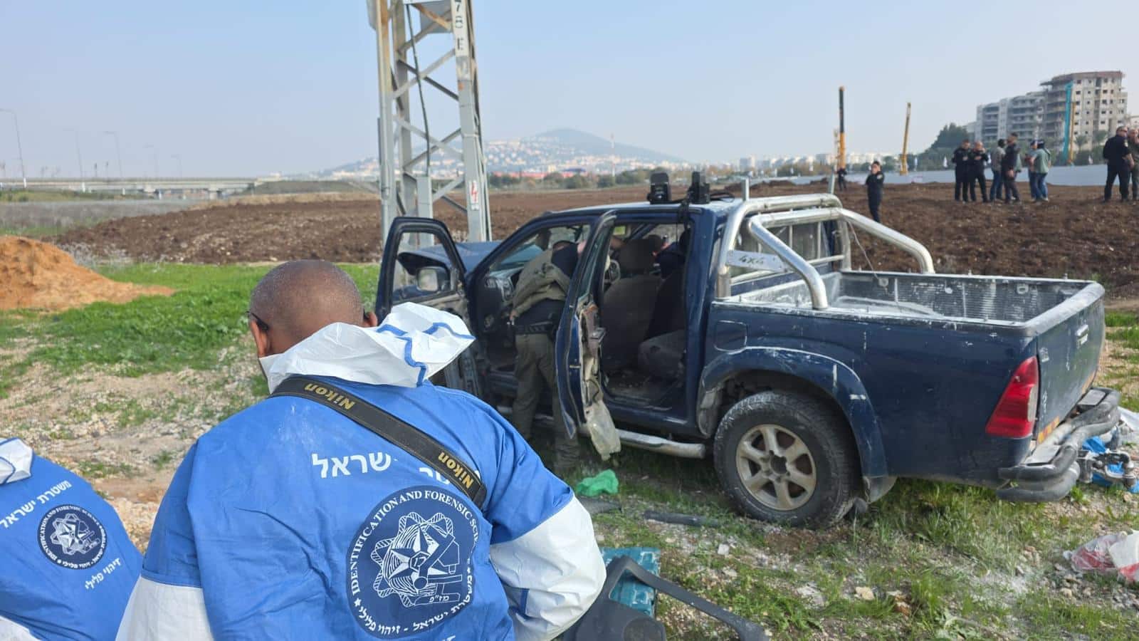 רכב המחבל. צילום: דוברות המשטרה