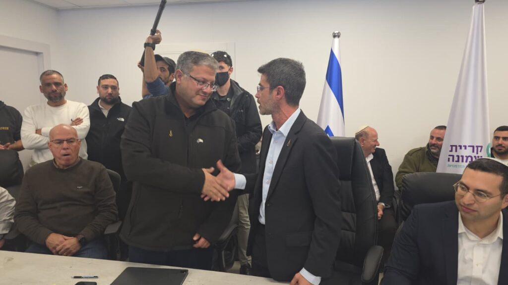 סיעת עוצמה יהודית בקריית שמונה. צילום: ללא קרדיט