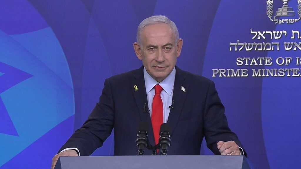 ראש הממשלה בנימין נתניהו בהצהרה.