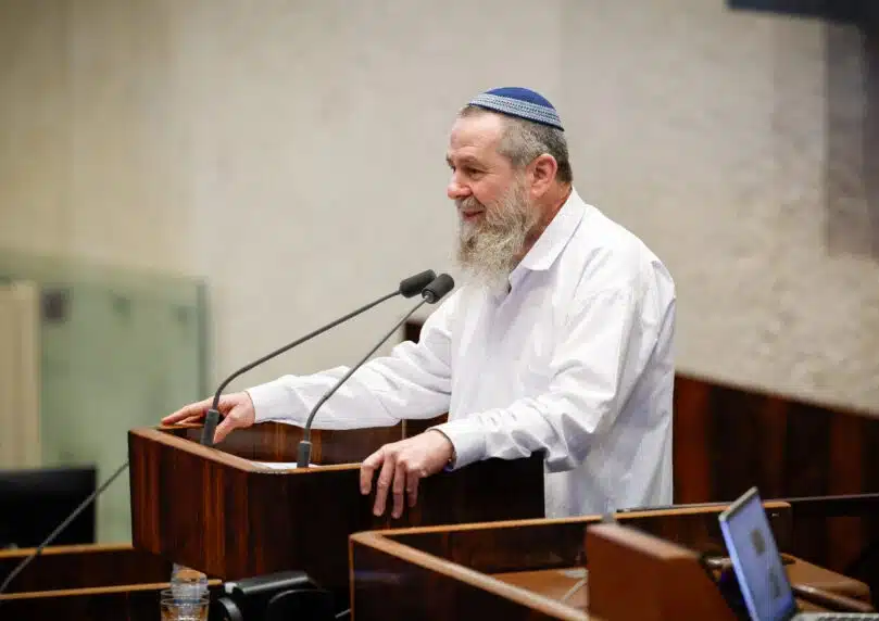יו"ר מפלגת נועם, ח"כ אבי מעוז נואם במליאת הכנסת.