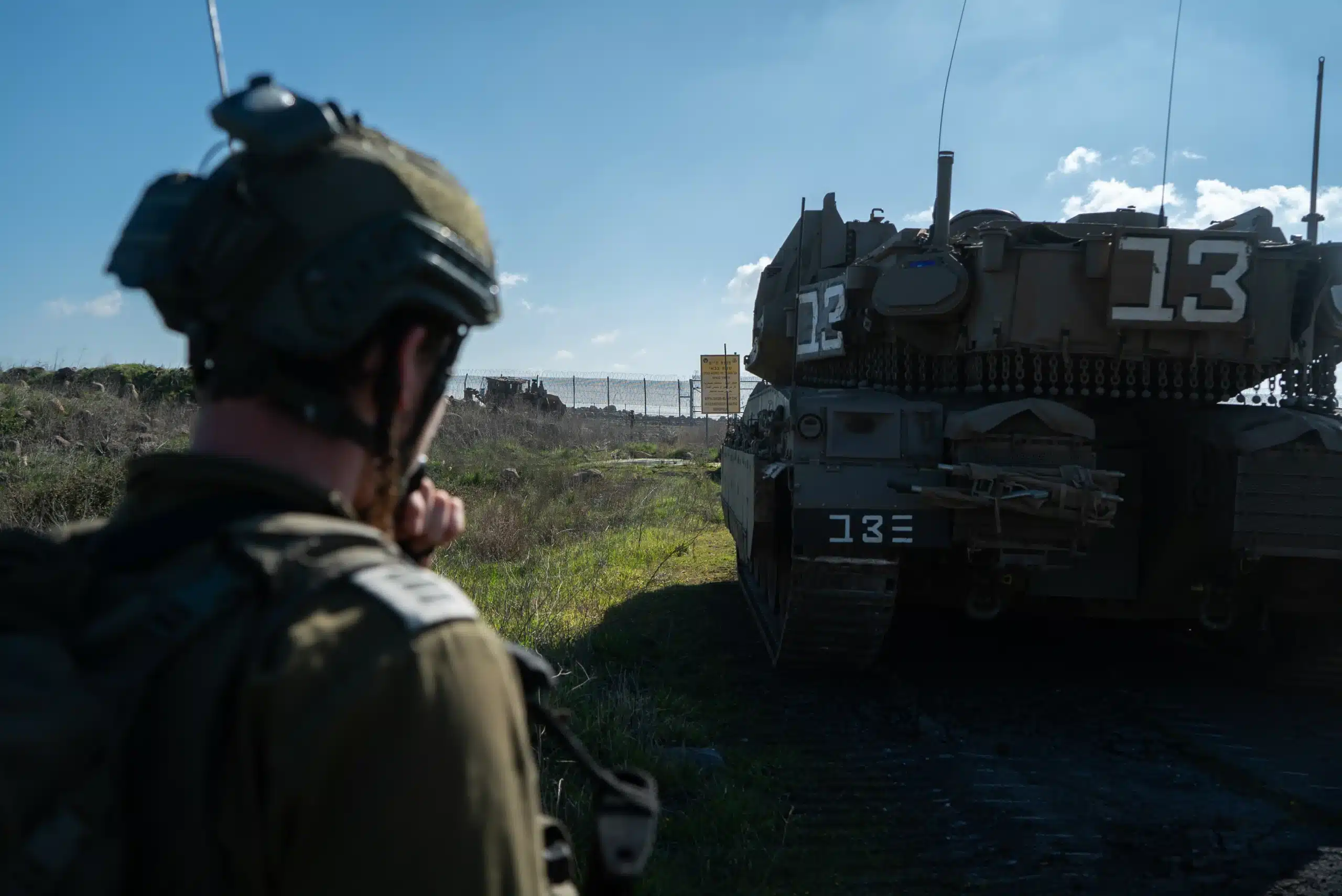 כוחות צה"ל בגבול סוריה. צילום: דו"צ