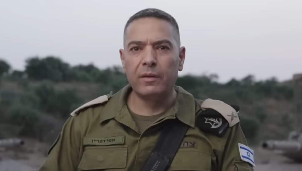 דובר צה"ל, תא"ל אפי דפרין.