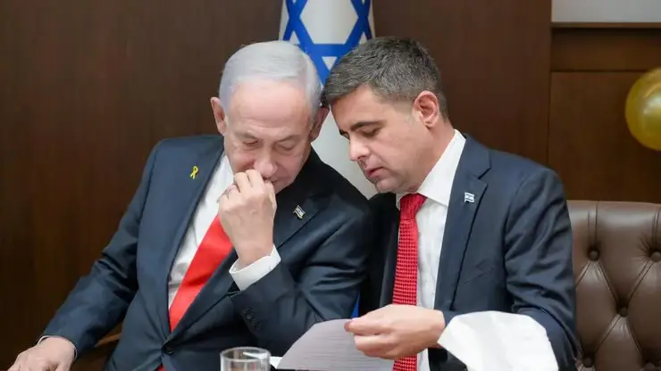 זיו אגמון עם ראש הממשלה בנימין נתניהו