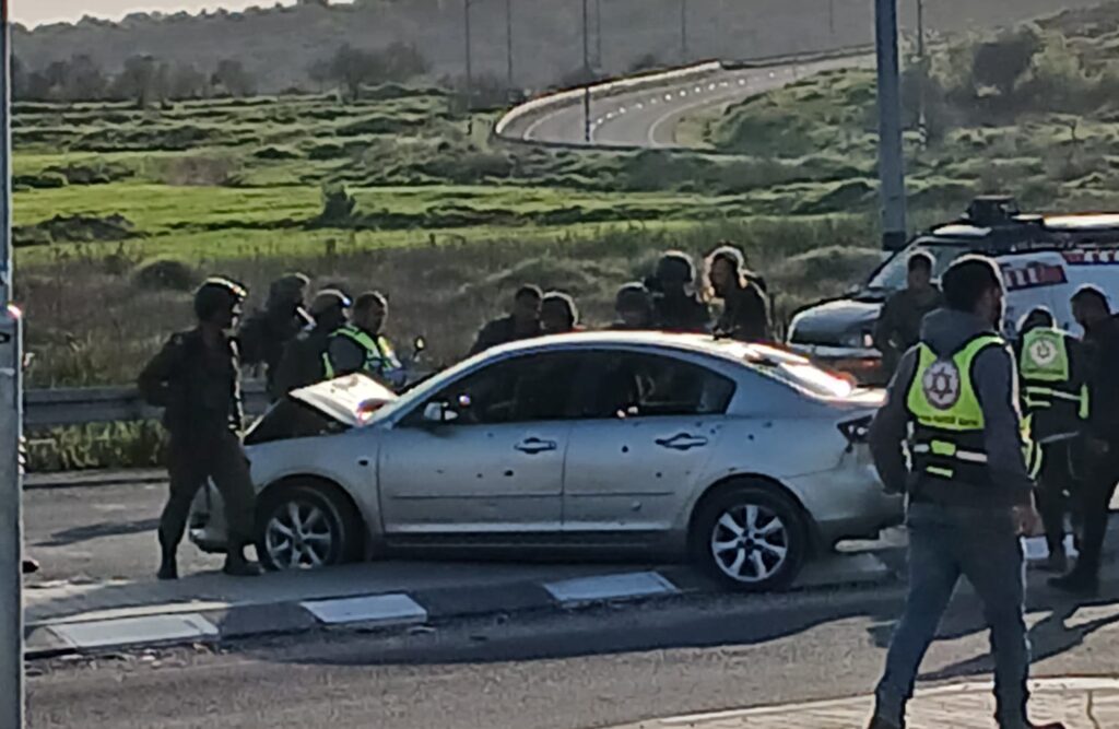 רכב המחבלים. צילום: הצלה יו"ש ללא גבולות