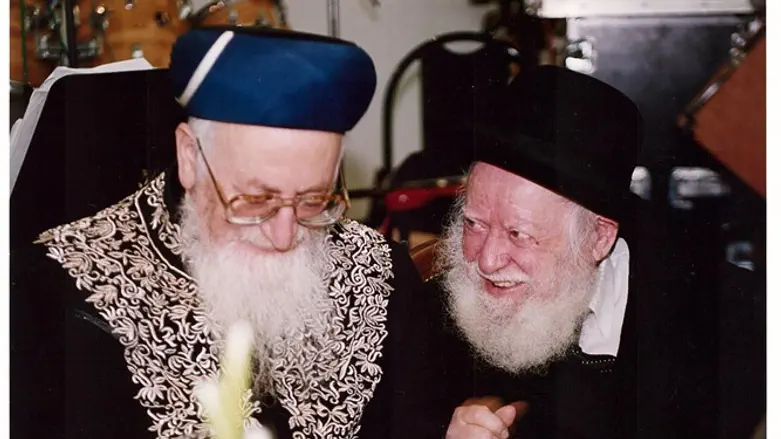 הרב אברהם שפירא והרב מרדכי אליהו