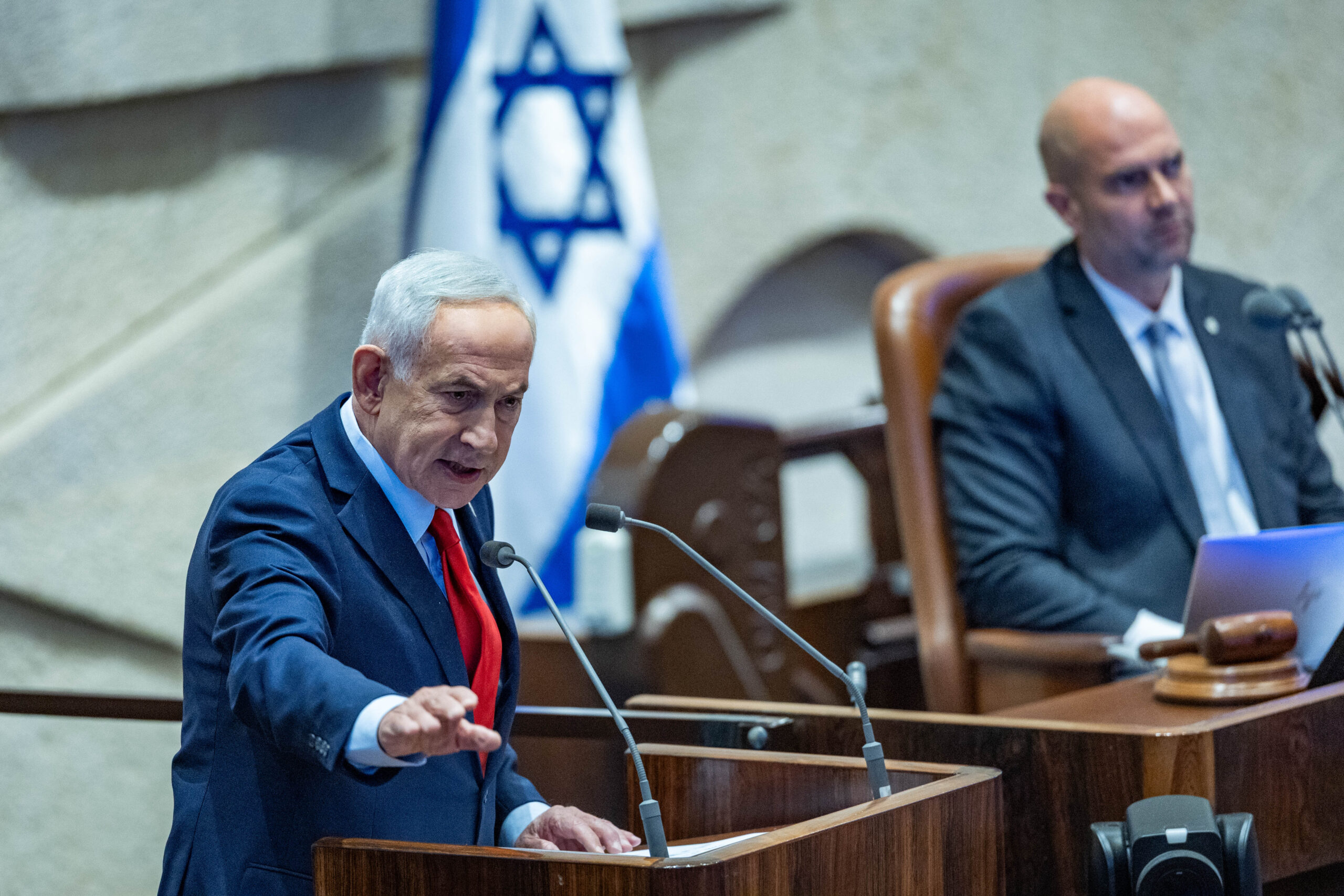 ראש הממשלה בנימין נתניהו נואם בכנסת