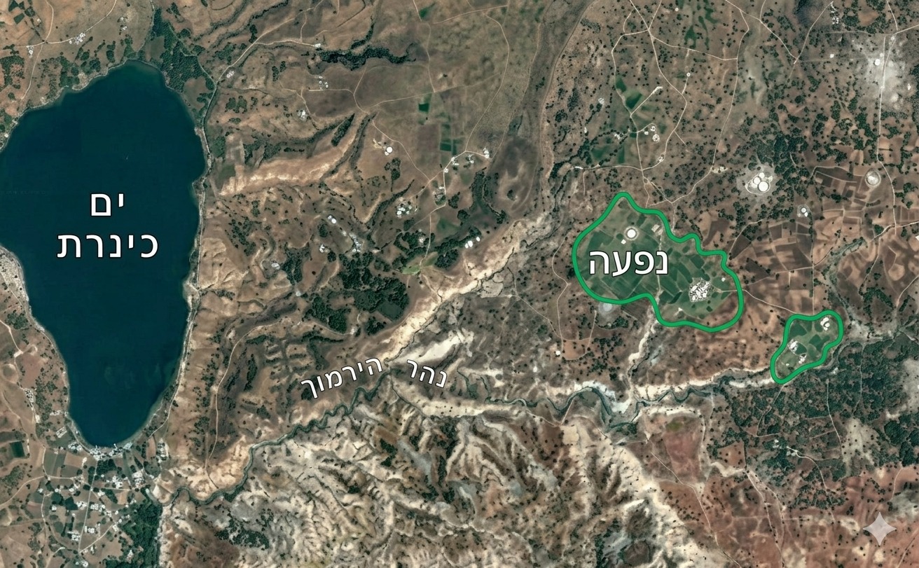 מיקומם של חלק מהאדמות שנרכשו ויושבו - מפה
