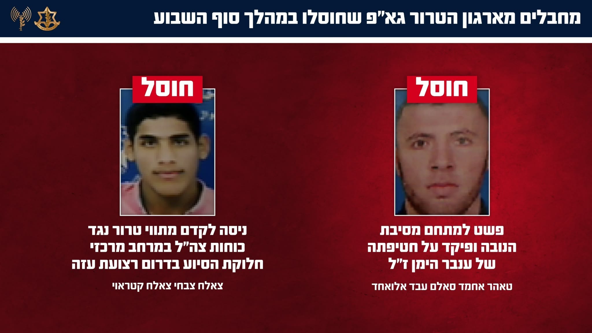 חיסול המחבלים כולל זה שפיקד על חטיפת ענבר הימן הי"ד