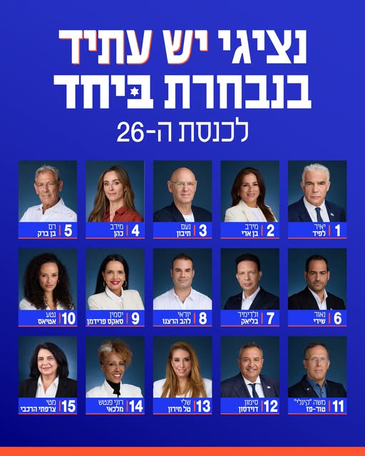 נציגי יש עתיד לקראת הבחירות