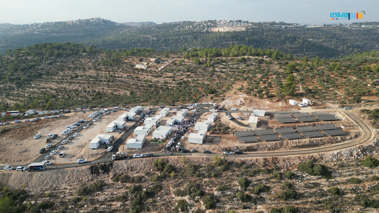 צילום אווירי של היישוב החדש נאות הרים